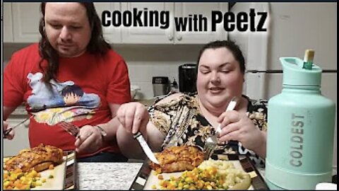 FB 20200516 CHEESY BBQ STUFFED CHICKEN COOK MUKBANG WITH PEETZ! PRE RECORDED
