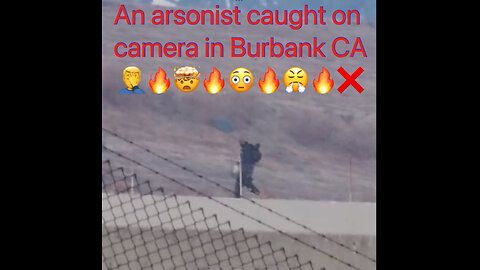 An arsonist caught on camera in Burbank, Los Angeles, California leaving the area after starting a fire