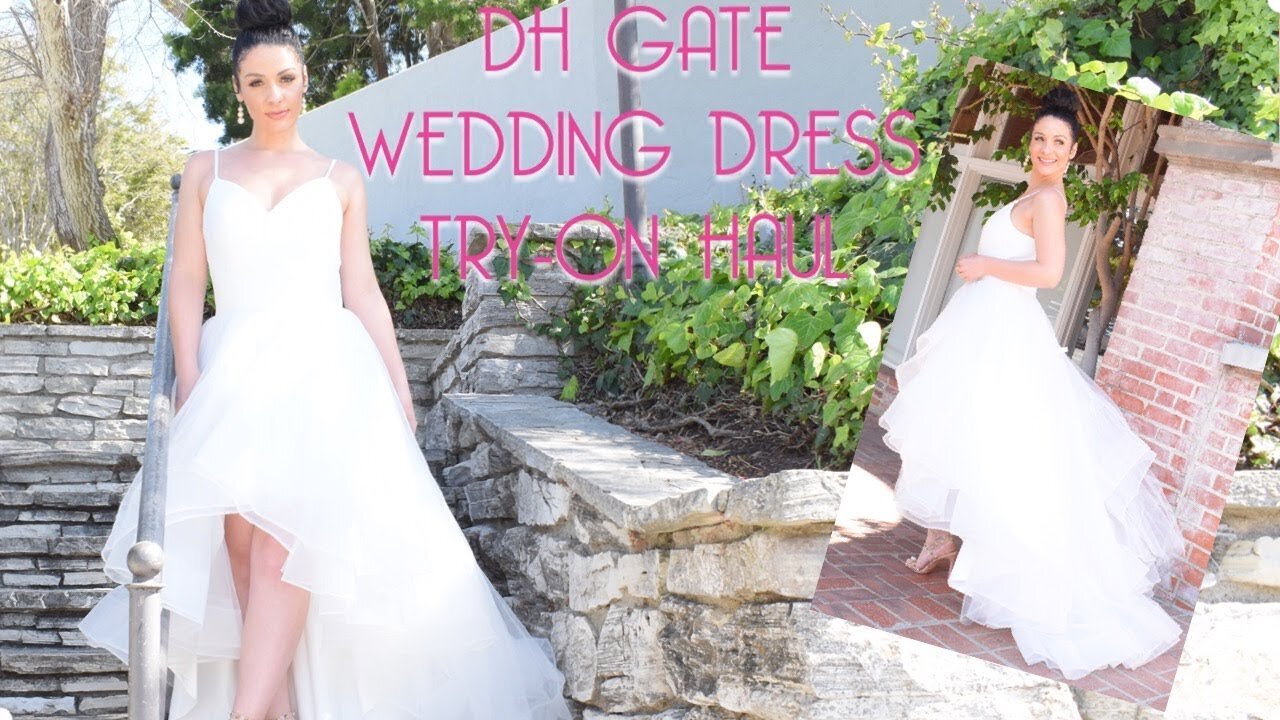 WEDDING DRESS TRY-ON HAUL | DHGATE