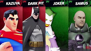 Superman (Kazuya) & Batman (Dark Pit) vs Joker (Joker) & Lex Luther (Samus) - SSBU Quickie