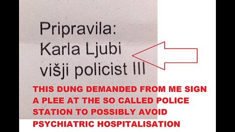 Illuminatis deliver letter signed by Slovenian police claiming I assaulted local village criminal