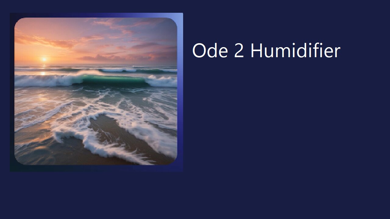 Ode 2 Humidifier #music #humidifier #fun