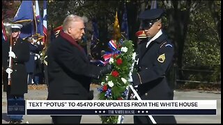 Trump Lays A Wreath At The Tomb Of The Unknown Soldier