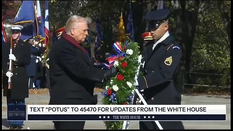 Trump Lays A Wreath At The Tomb Of The Unknown Soldier