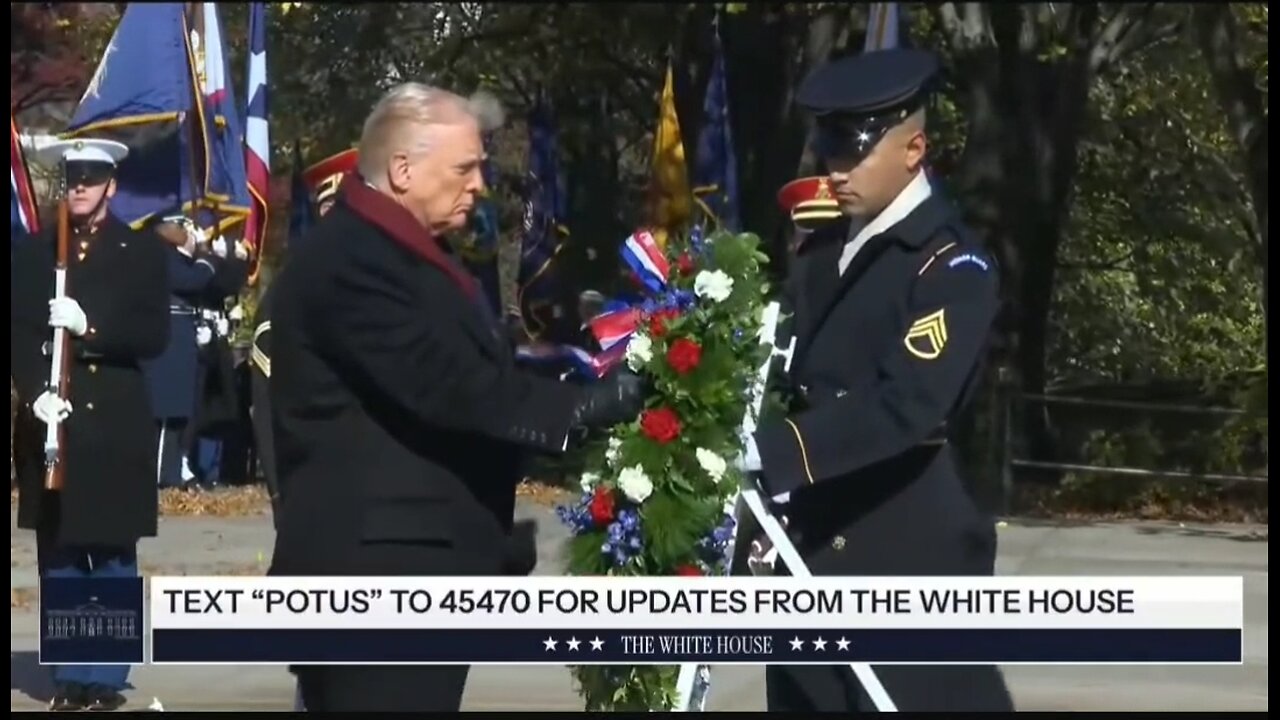 Trump Lays A Wreath At The Tomb Of The Unknown Soldier