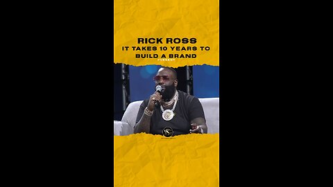 @richforever It takes 10yrs to build a brand