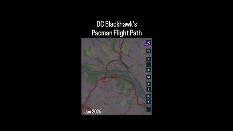 DC Blackhawk's Pacman Flight Path Jan 2025