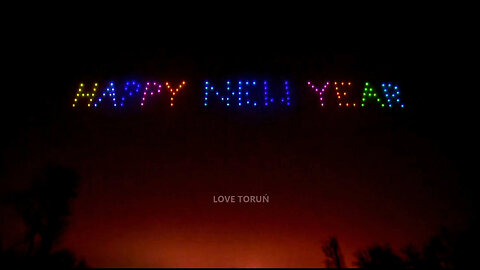 Sylwestrowy pokaz dronów 2024/2025