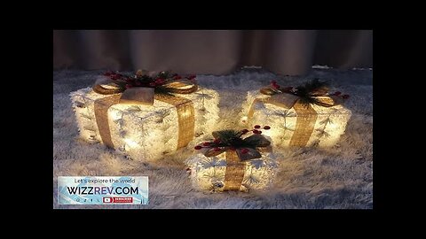 3pcs/Set of Christmas Gift Box Light Three-piece Holiday Light String Warm White Review