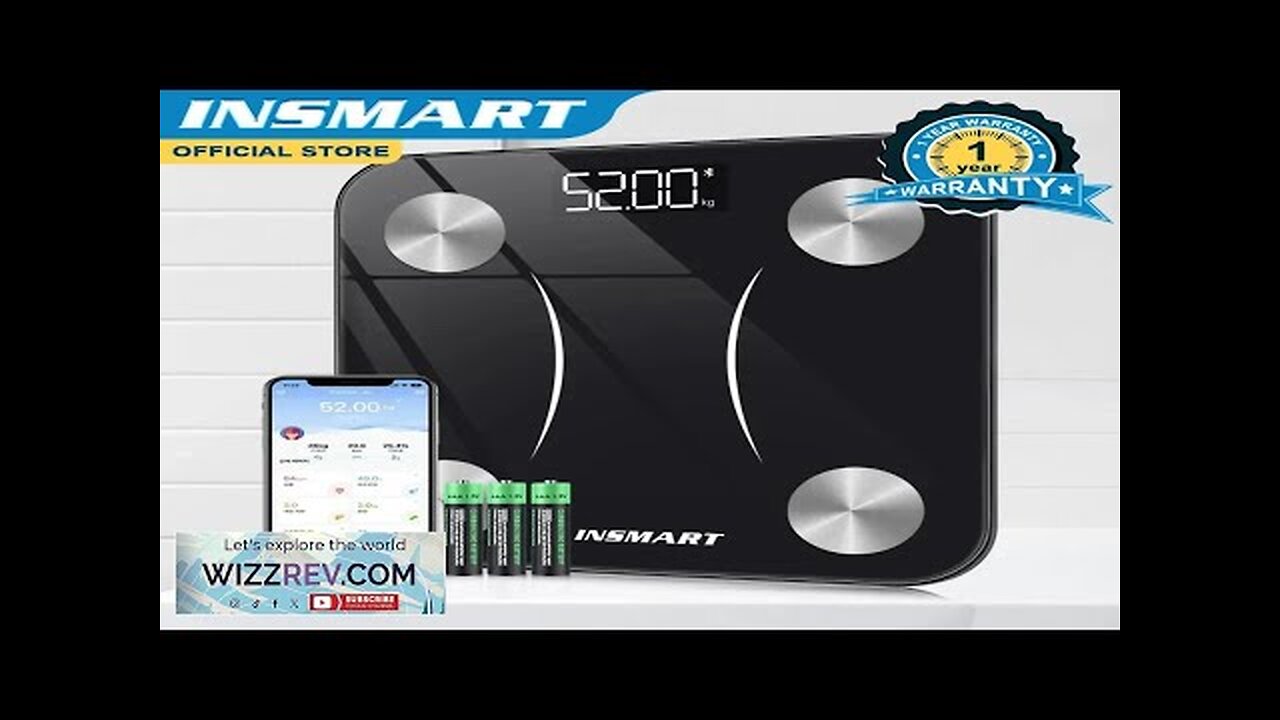 INSMART Bathroom Scale Smart Body Balance Body Fat Digital Bioimpedance Scale Electronic Review