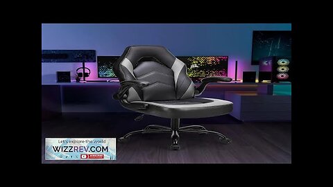 Office Desk Leather Gaming Computer Chair with Adjustable Swivel Task and Flip-up Review