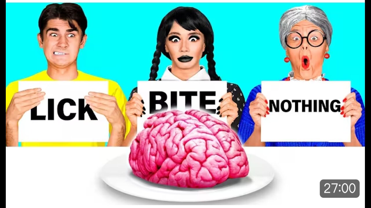 funny video for kids Bite lick or Nothing Challenge kitchen hack by Do Do challenge 🔪😂