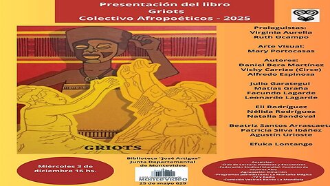 Presentación del libro "Griots. Colectivo Afropoéticos 2025" - Día del Candombe 03/12/2025