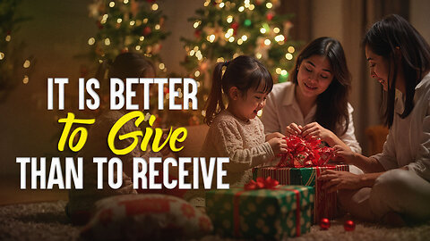 It Is Better to Give than to Receive