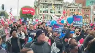 Dublin Thousands are on the streets of Dublin marching for Jesus.