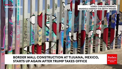 After Trump declares national emergency, border wall construction resumes