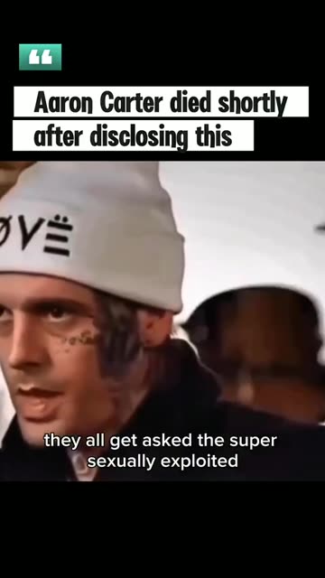 Then they killed Aaron Carter right after this.