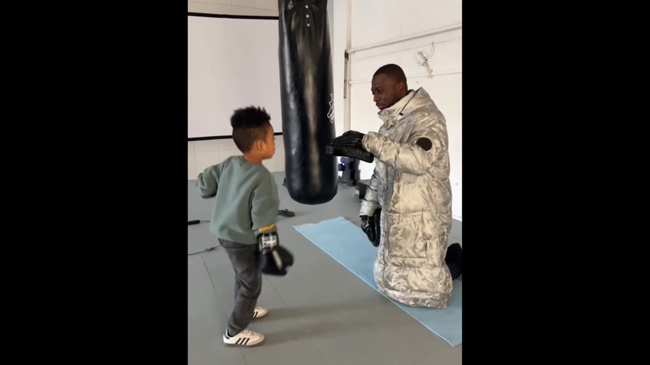 Daddy and Son Loves Doing Boxing A Champion in The Making