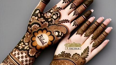 Beautiful Arabic mehndi design back hand #henna #creativehenna #besthennadesigns #hennadesign