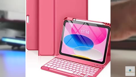 Hamile for iPad 11th 10th Generation Case with Keyboard - 7 Colors Backlit Wirel