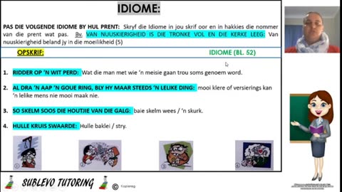 Afrikaans Graad 5 - Idiome en Instruksieteks