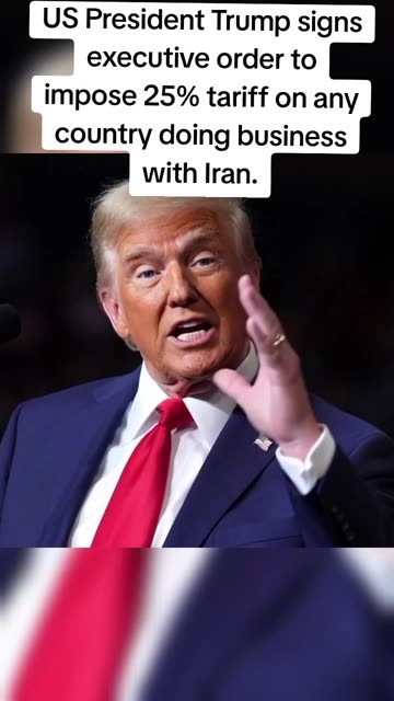 TRUMP NOW REAFFIRM HIS TARRIFS ON IRAN