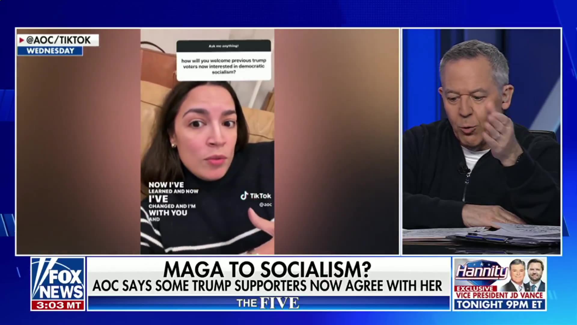 AOC claiming MAGA is coming up to her en masse and saying, "I want to be a Democratic socialist!"