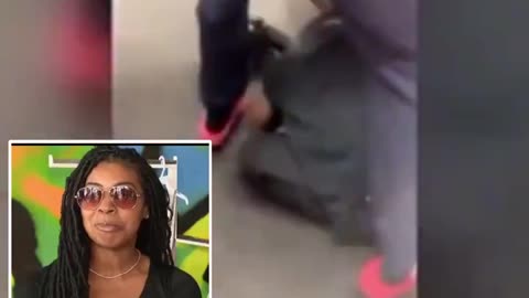 A woman allegedly dragged a man out of a barbershop by his dreadlocks, beat him, and held