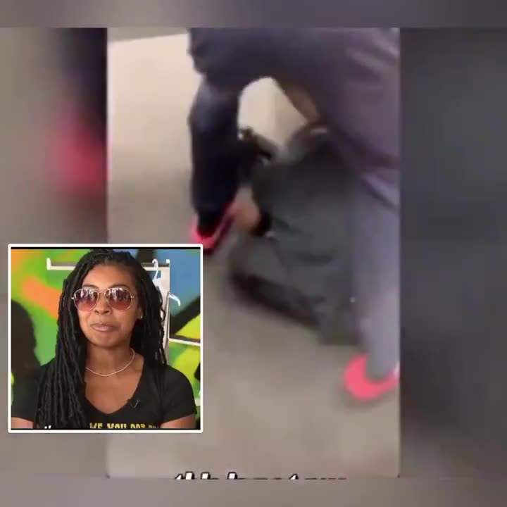 A woman allegedly dragged a man out of a barbershop by his dreadlocks, beat him, and held
