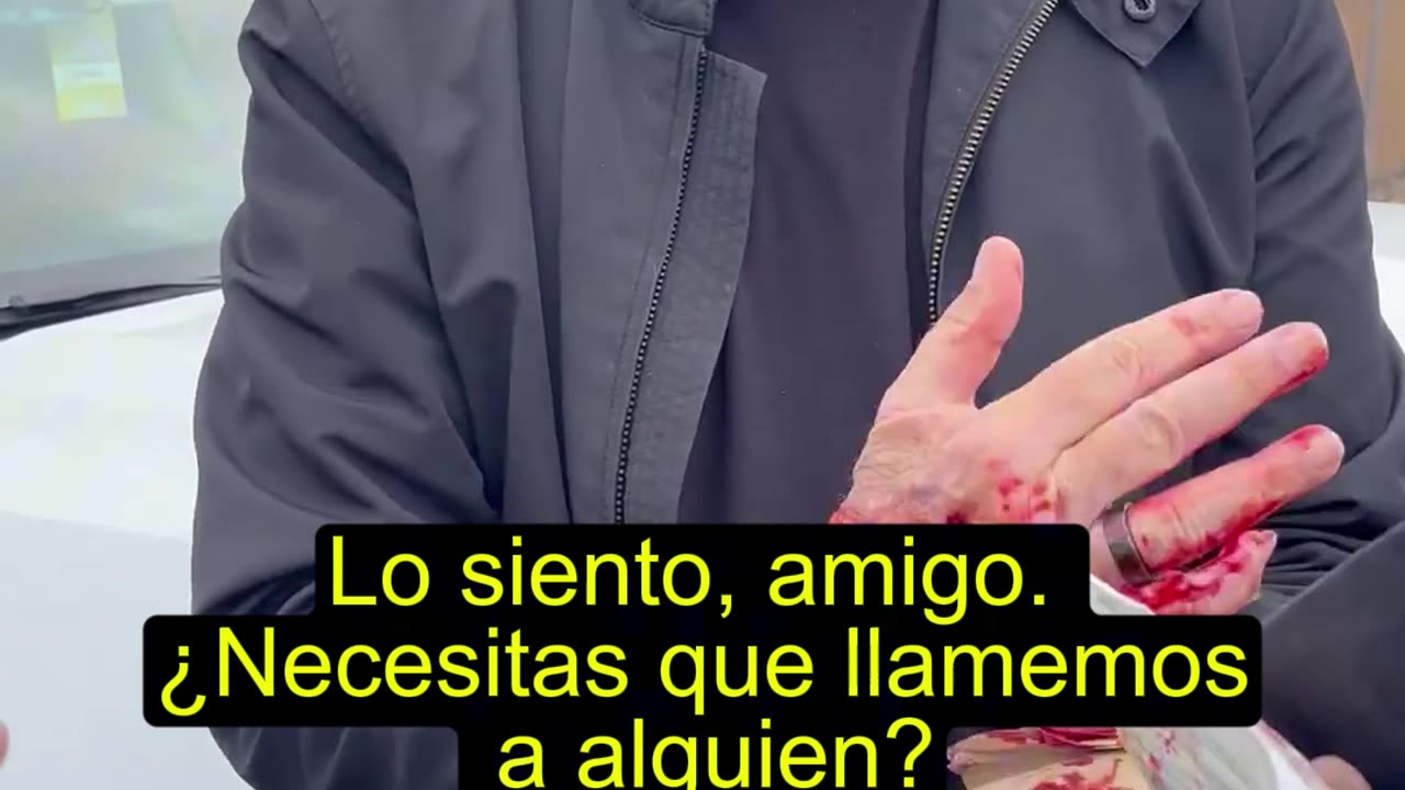 A security guard was attacked by anti ICE terrorists in California