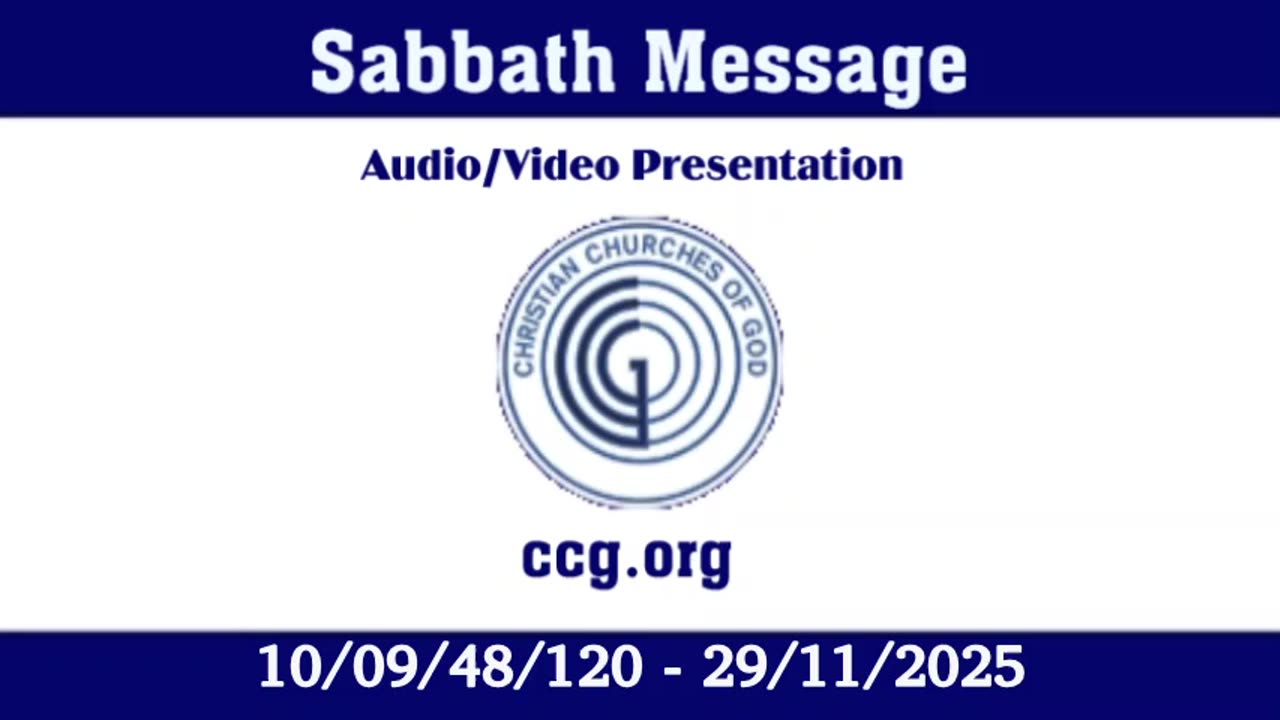 Sabbath Message (Audio) for 10/09/48/120 - 29/11/2025