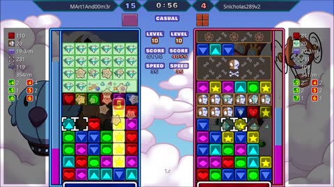 Panel Attack 2-Player Casual (11-24-2025): MArt1And00m3r vs. Snicholas289v2