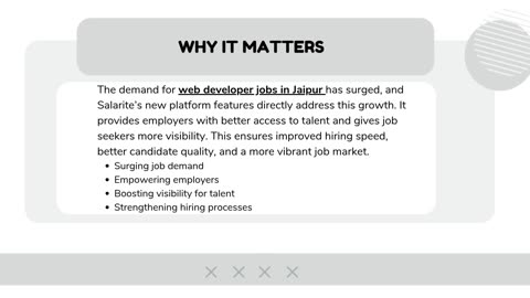 Breaking News: Salarite Fuels Demand for Web Developer Jobs in Jaipur#Salarite #JobSeekers