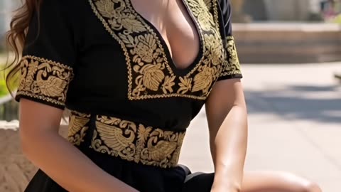 Chic Black & Gold Dress Look 2025 #elegantstyle #dressfashion #blackandgold #latinstyle #outfitideas