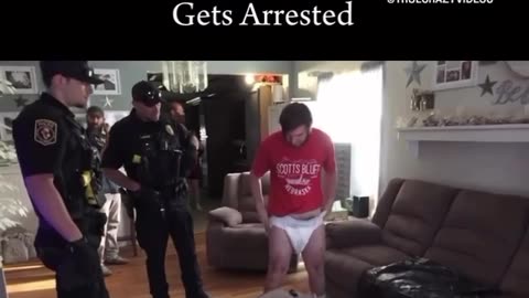 Pred wearing diaper full of poop gets arrested