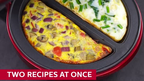 Holstein Housewares 2 Section Omelet Maker | Quick & Easy Breakfast in Minutes 🍳