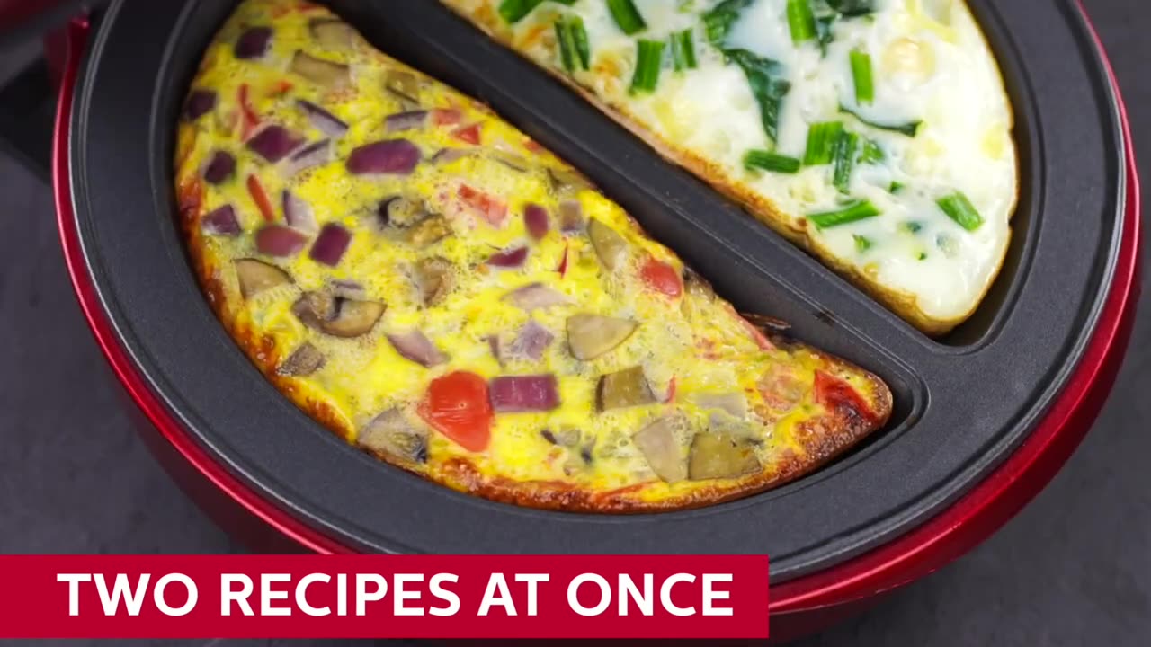 Holstein Housewares 2 Section Omelet Maker | Quick & Easy Breakfast in Minutes 🍳