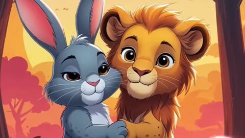 Adventure story of cub and Rabbit