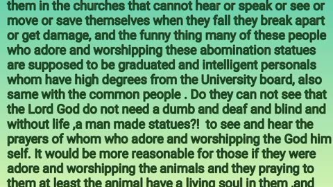 The fate of the abomination in the churches