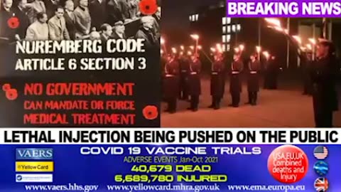 "War crimes yes. It's a Bioweapon"