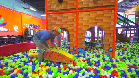 Learning With Blippi At Kinderland Indoor Playground For Kids | Educational Videos For Toddlers