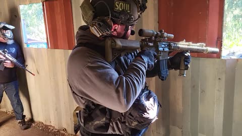 Armed combat training.