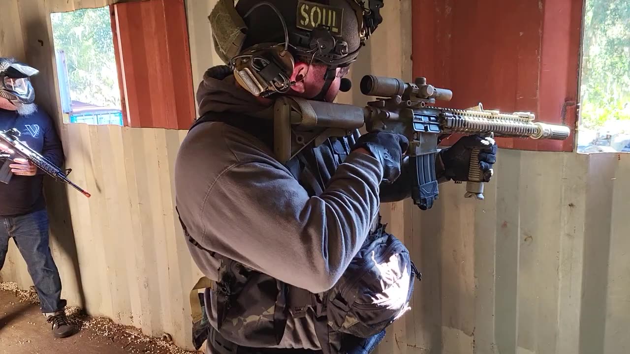 Armed combat training.