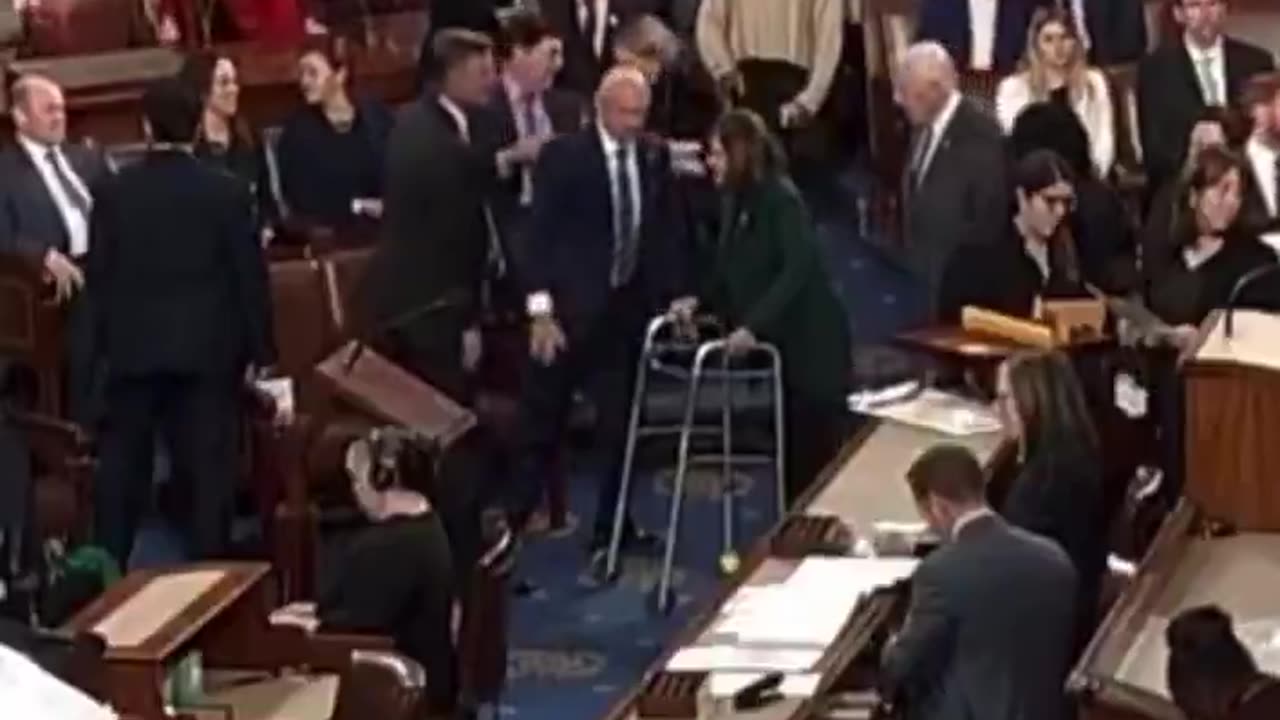 Pelosi Spotted Using Walker to Get Around House Floor During Election Certification