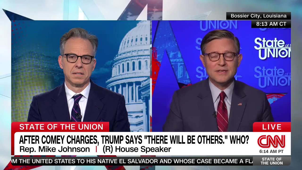 CNN host busts Mike Johnson on air for Jan. 6 theory: 'It wasn't a false flag operation'