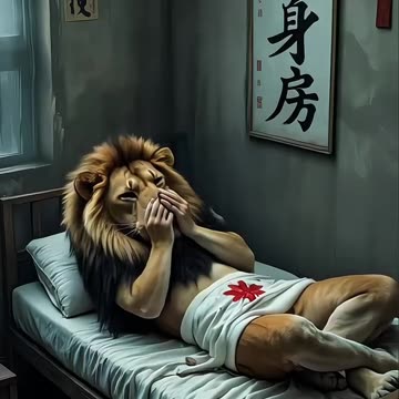 Lion and Cat fight Ai Heart-touching Cute Kitten 🐾 #shorts