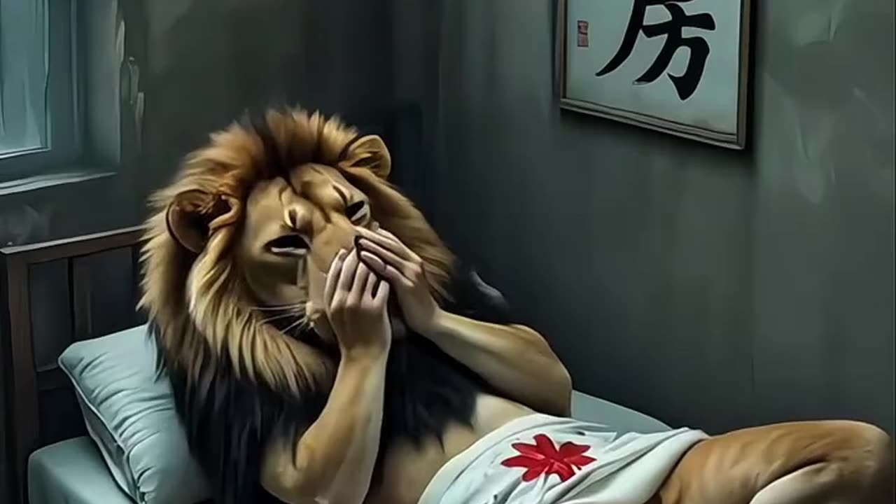 Lion and Cat fight Ai Heart-touching Cute Kitten 🐾 #shorts
