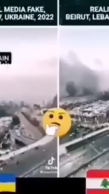 Ukrainians are using videos from NATO bombing of Lebanon