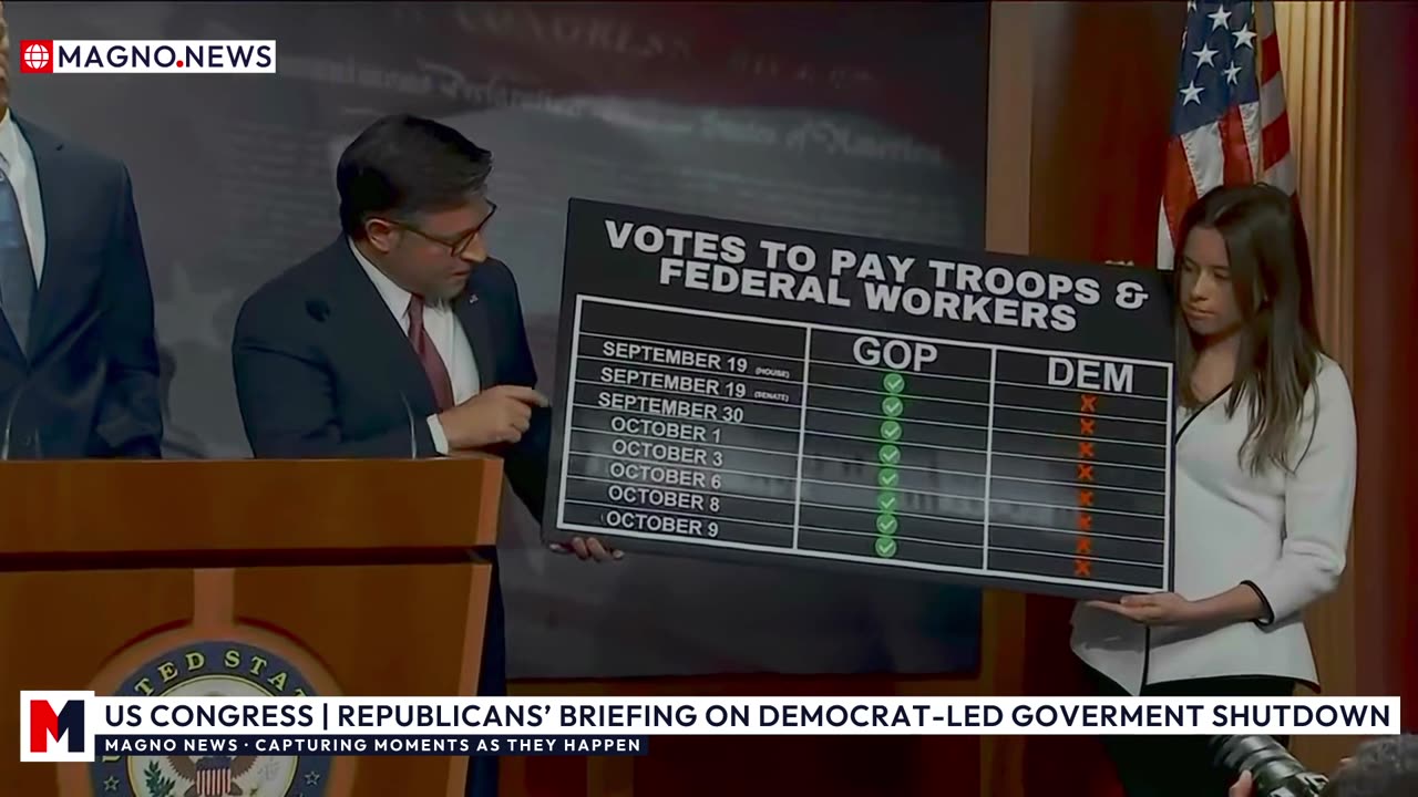 🇺🇸 Speaker Johnson and Leader Thune Briefing on 10th Day of Democrat Shutdown of Government [LIVE]