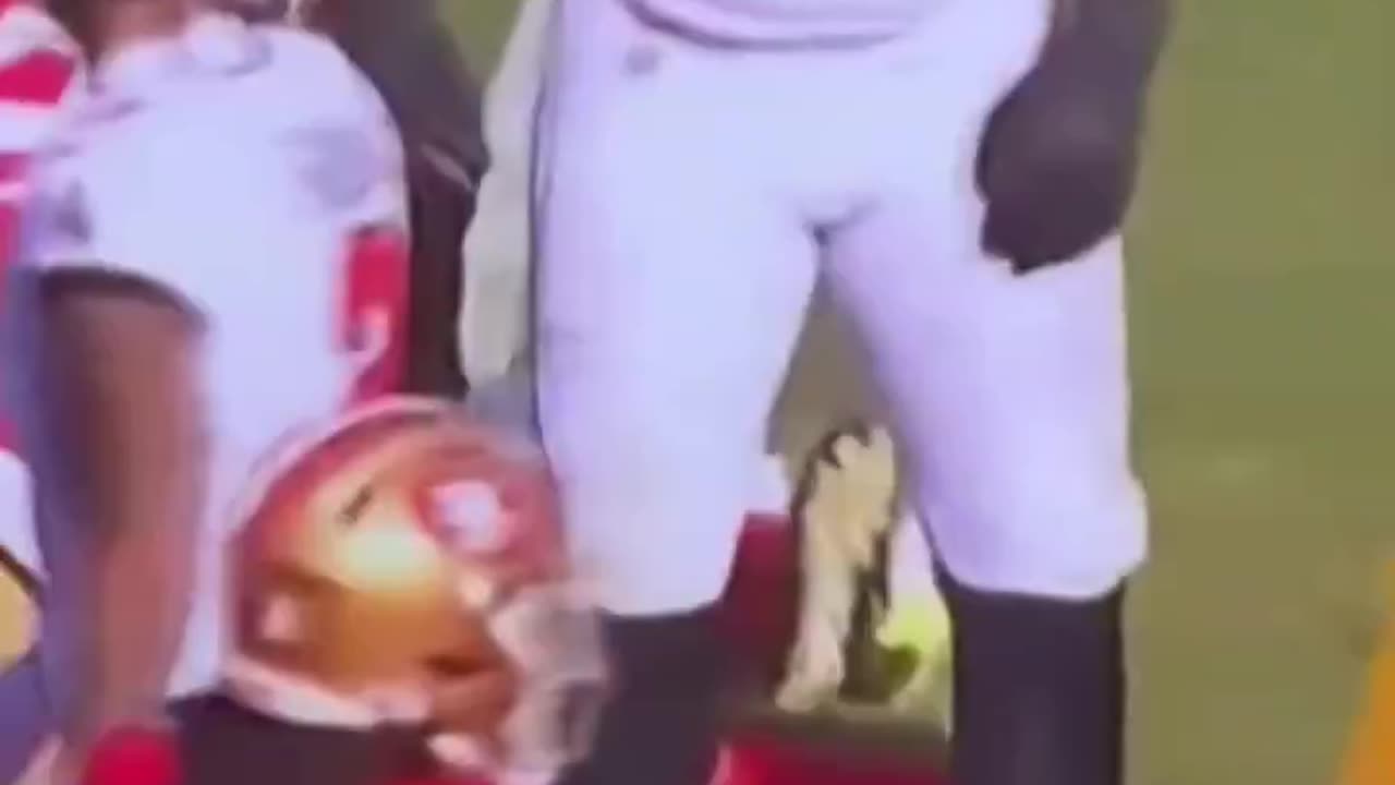 Look at Fred Warner's foot